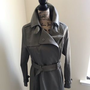 Dark green trench coat